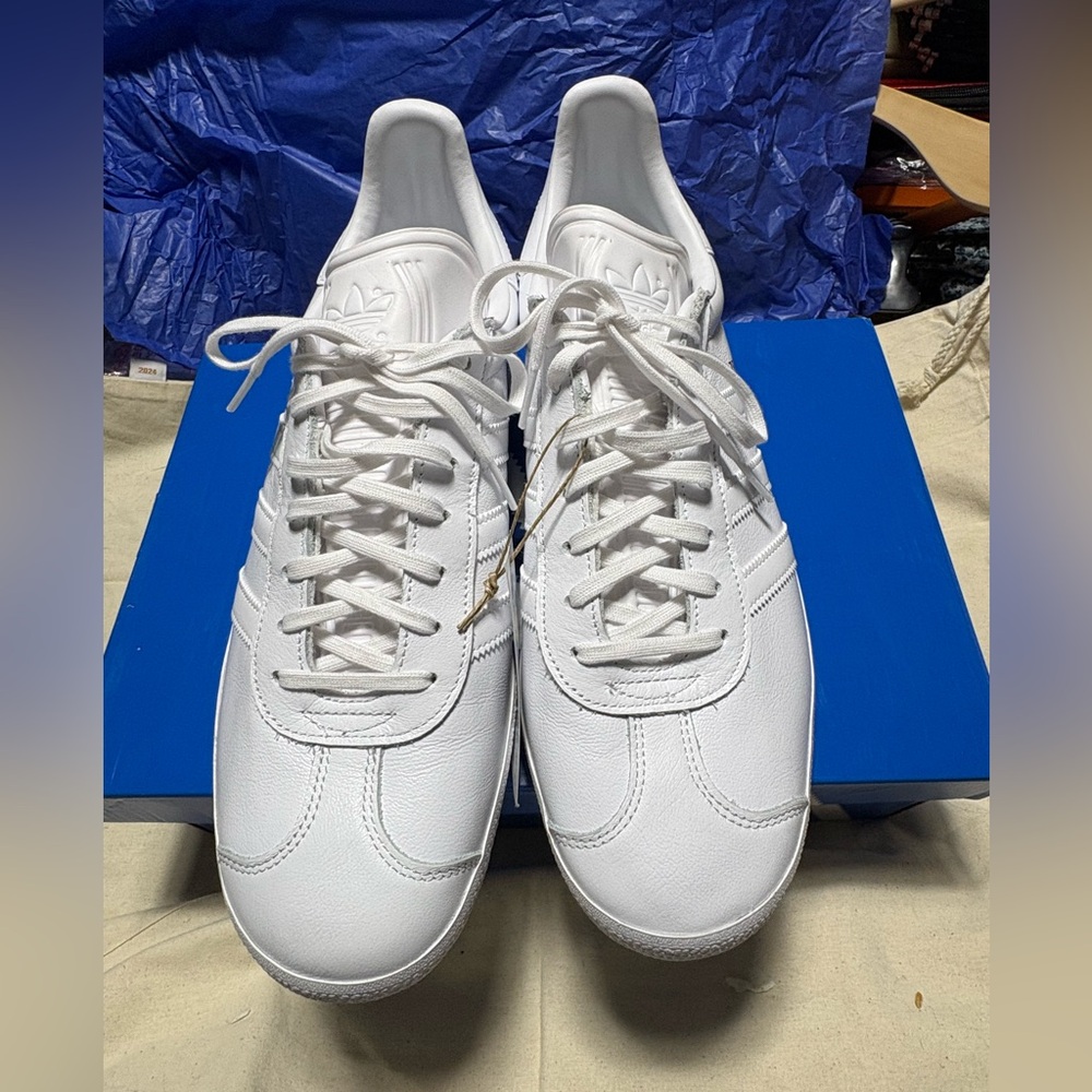 Adidas Men's Gazelle Classic White Sneakers